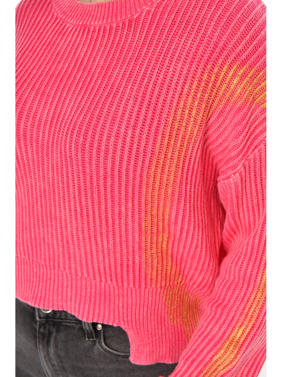 Свитер женский розового цвета с принтом 97321 212408C