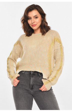 Свитер женский бежевого цвета с принтом 97321 212409C Свитер женский бежевого цвета с принтом 97321 212409C