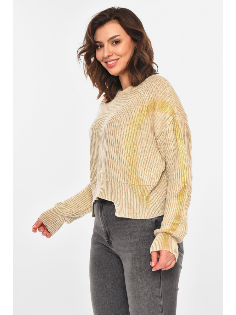 Свитер женский бежевого цвета с принтом 97321 212409C