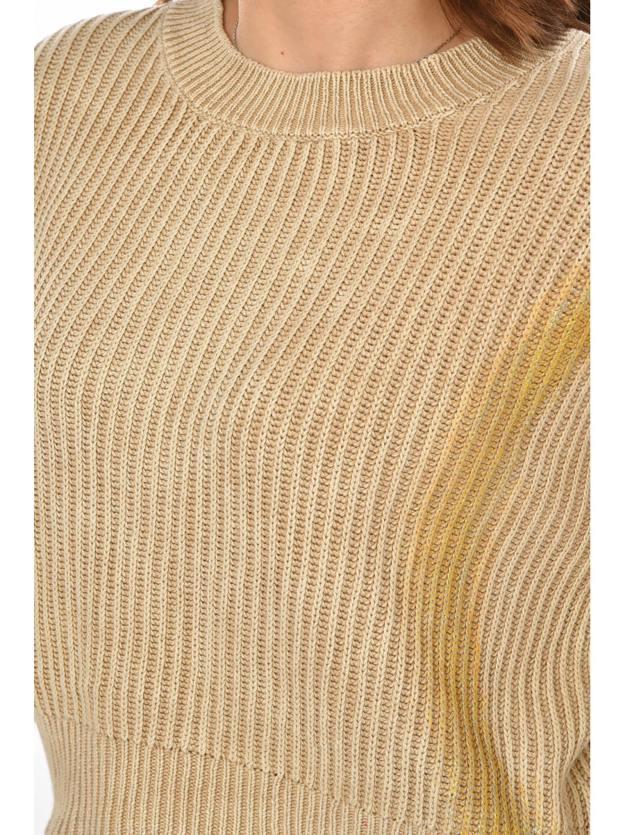 Свитер женский бежевого цвета с принтом 97321 212409C