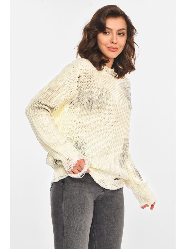 Свитер женский белого цвета с принтом 97321 212410C