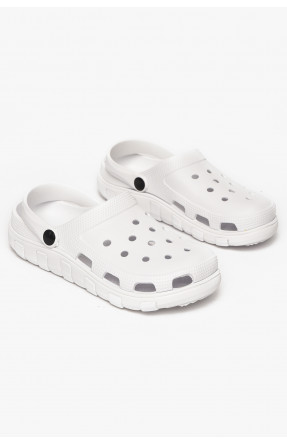 Кроксы женские белого цвета 3022-377 212411C