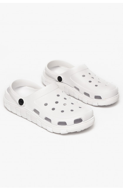 Кроксы женские белого цвета 3022-377 212411C