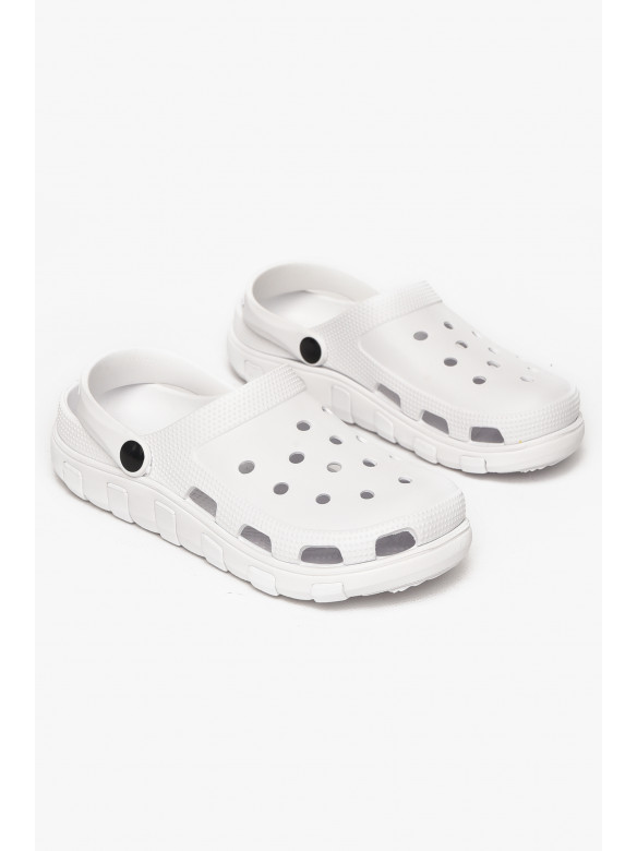 Кроксы женские белого цвета 3022-377 212411C