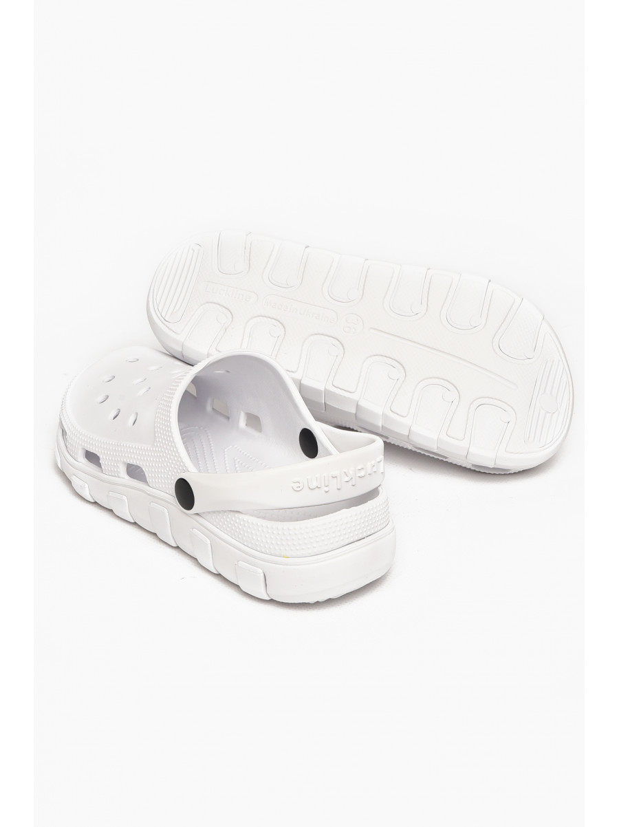 Кроксы женские белого цвета 3022-377 212411C