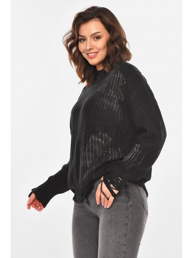 Свитер женский черного цвета с принтом 97321 212412C