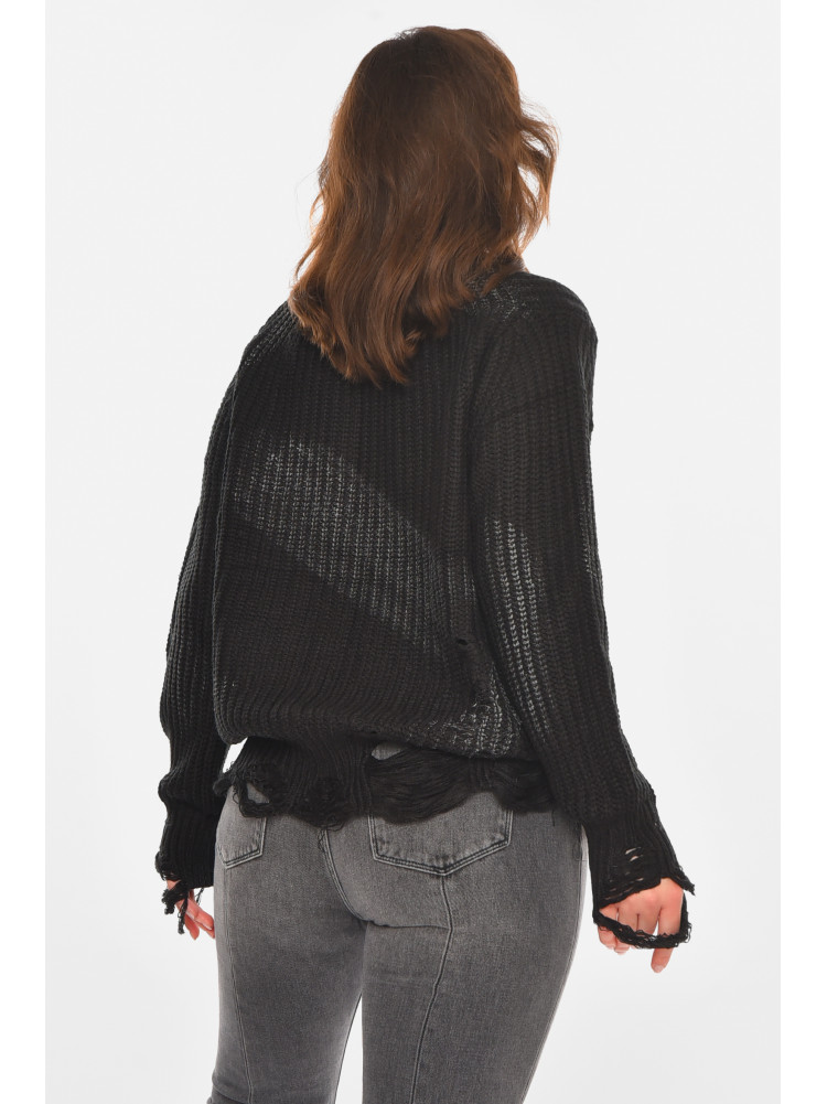 Свитер женский черного цвета с принтом 97321 212412C