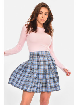 Спідниця жіноча блакитного кольору із принтом 3082 212422C