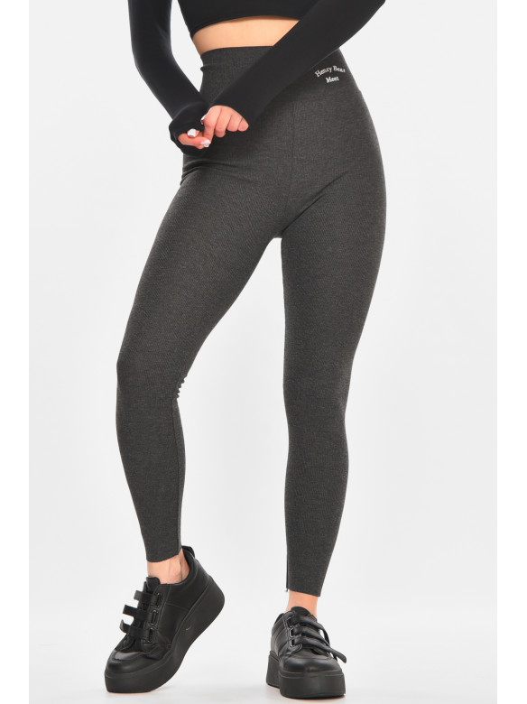 Лосини жіночі однотонні графітового кольору 9608 212424C