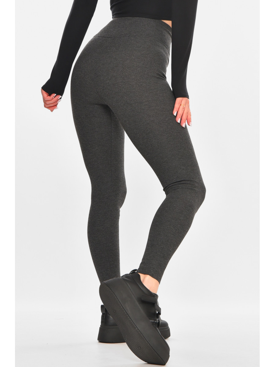 Лосини жіночі однотонні графітового кольору 9608 212424C