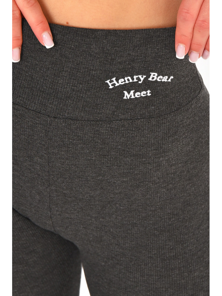 Лосини жіночі однотонні графітового кольору 9608 212424C