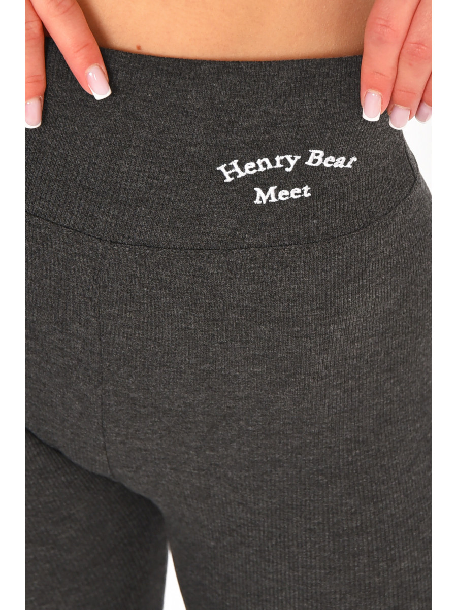 Лосини жіночі однотонні графітового кольору 9608 212424C