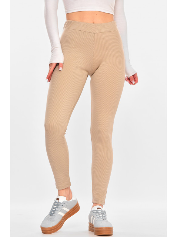 Лосини жіночі однотонні бежевого кольору 5512 212427C
