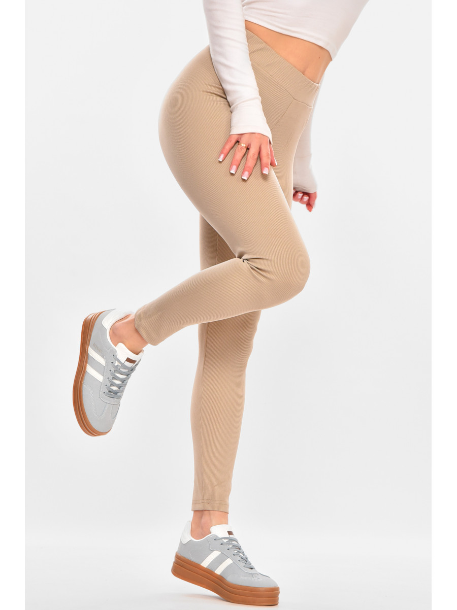 Лосини жіночі однотонні бежевого кольору 5512 212427C