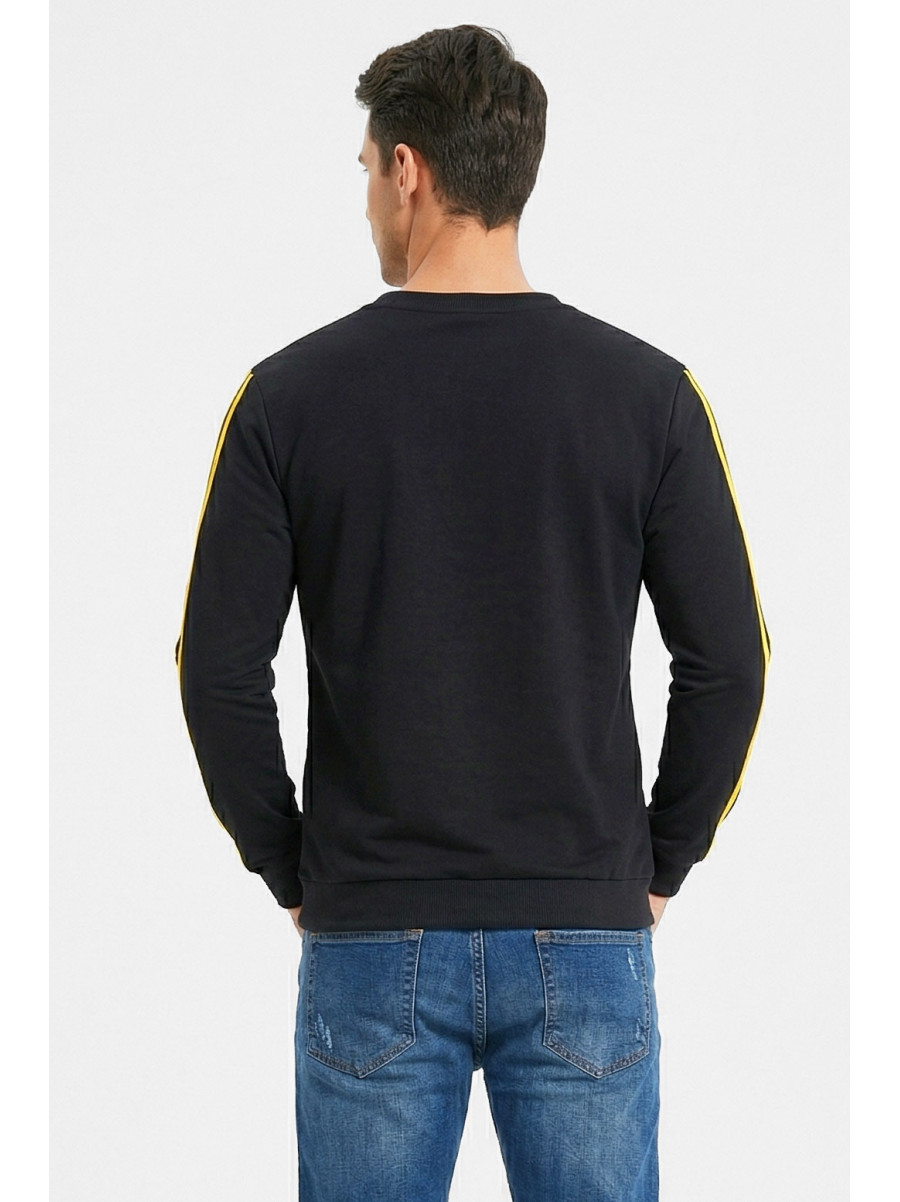 Світшот чоловічий із принтом чорного кольору 7720 212429C