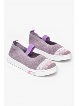 Мокасини дитячі бузкового кольору текстиль 212432C