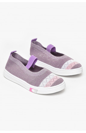 Мокасины детские сиреневого цвета текстиль 212432C Мокасины детские сиреневого цвета текстиль 212432C