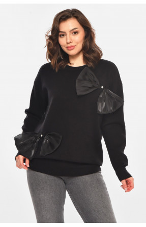 Туника женская однотонная черного цвета 76227 212435C Туника женская однотонная черного цвета 76227 212435C