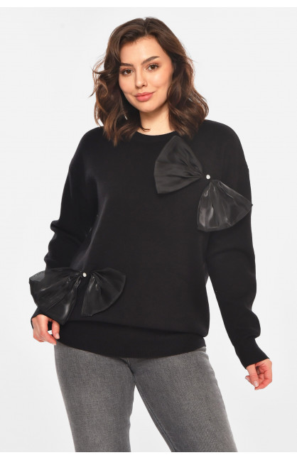 Туника женская однотонная черного цвета 76227 212435C