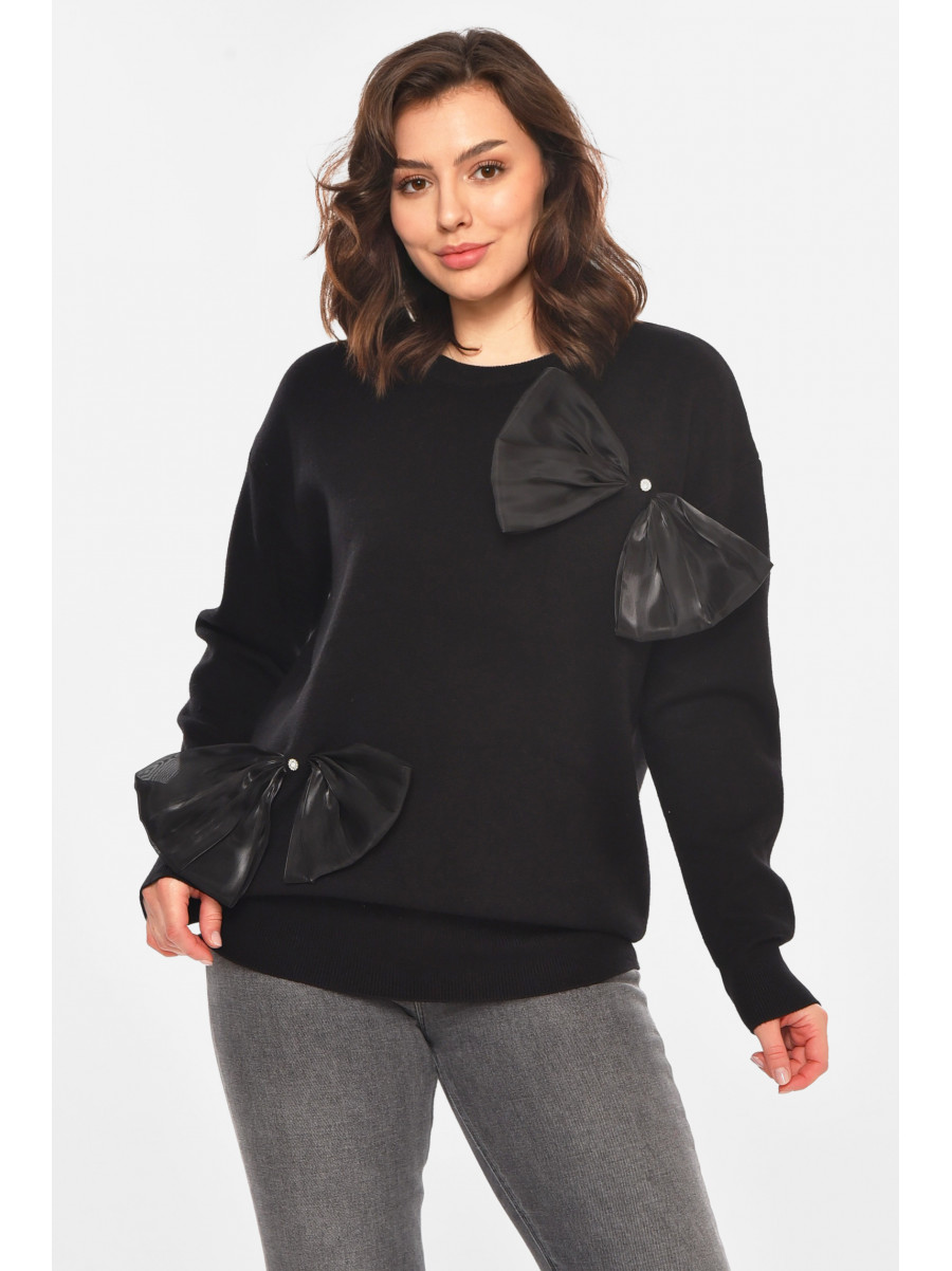 Туника женская однотонная черного цвета 76227 212435C