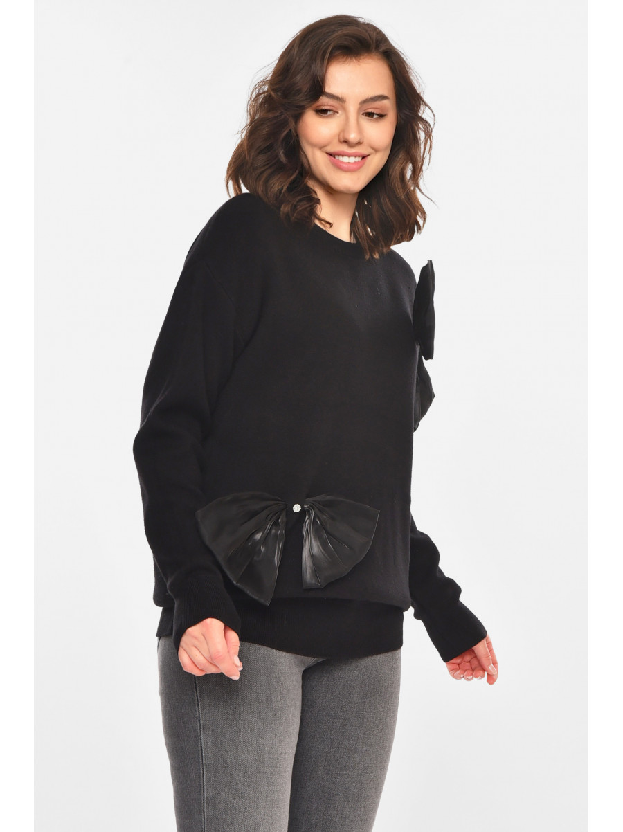 Туника женская однотонная черного цвета 76227 212435C