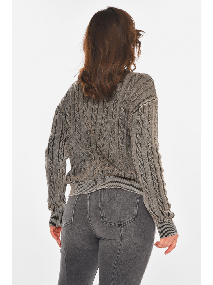 Свитер женский однотонный серого цвета 066 212436C