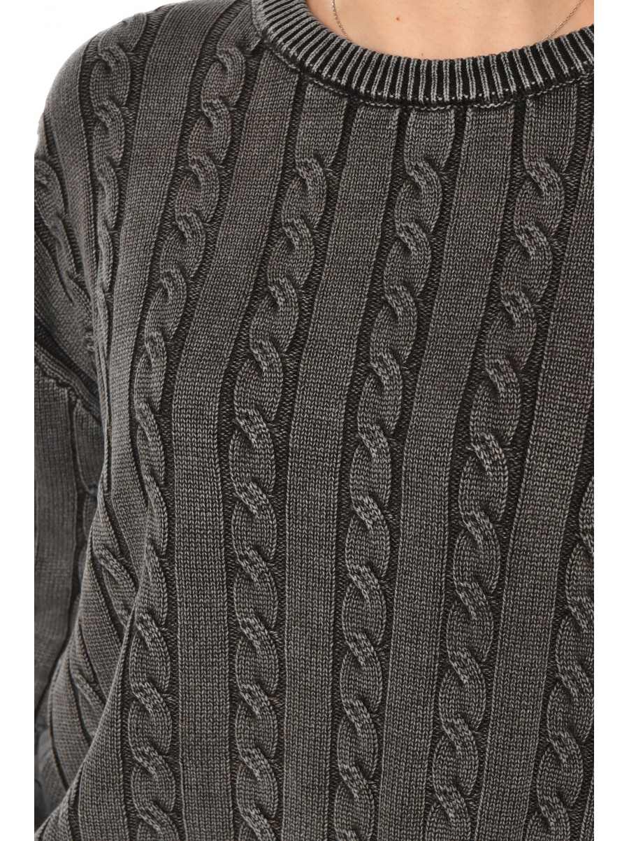 Свитер женский однотонный серого цвета 066 212437C