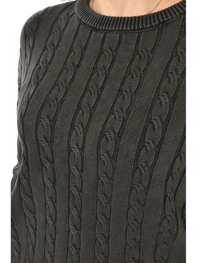 Свитер женский однотонный графитового цвета 066 212438C