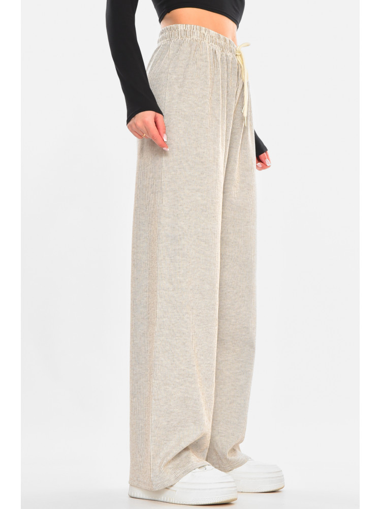 Штаны женские бежевого цвета с принтом 8812 212440C