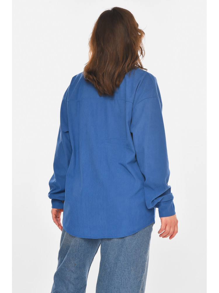 Рубашка женская вельветовая голубого цвета 527 212455C