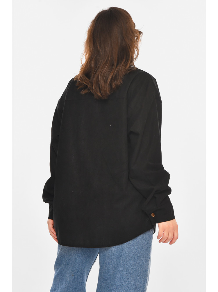 Рубашка женская вельветовая черного цвета 527 212456C