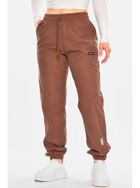 Штаны женские вельветовые коричневого цвета 530 212458C
