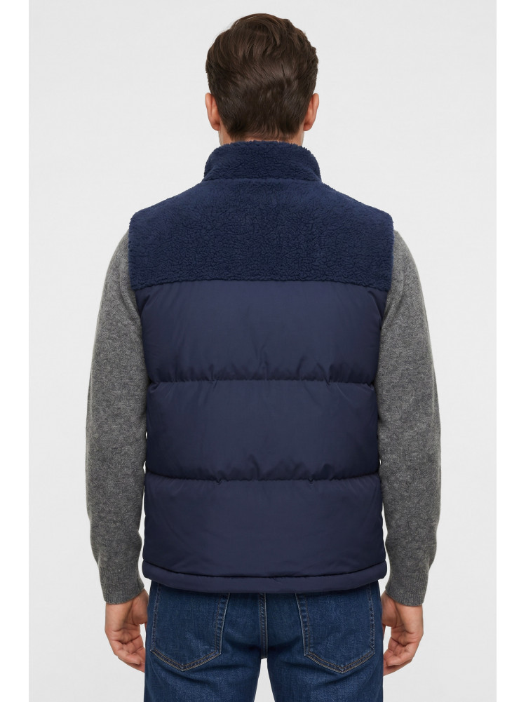 Жилетка мужская демисезонная двухсторонняя тёмно-синего цвета 72268 212463C