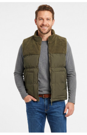 Жилетка мужская демисезонная двухсторонняя цвета хаки 72268 212464C
