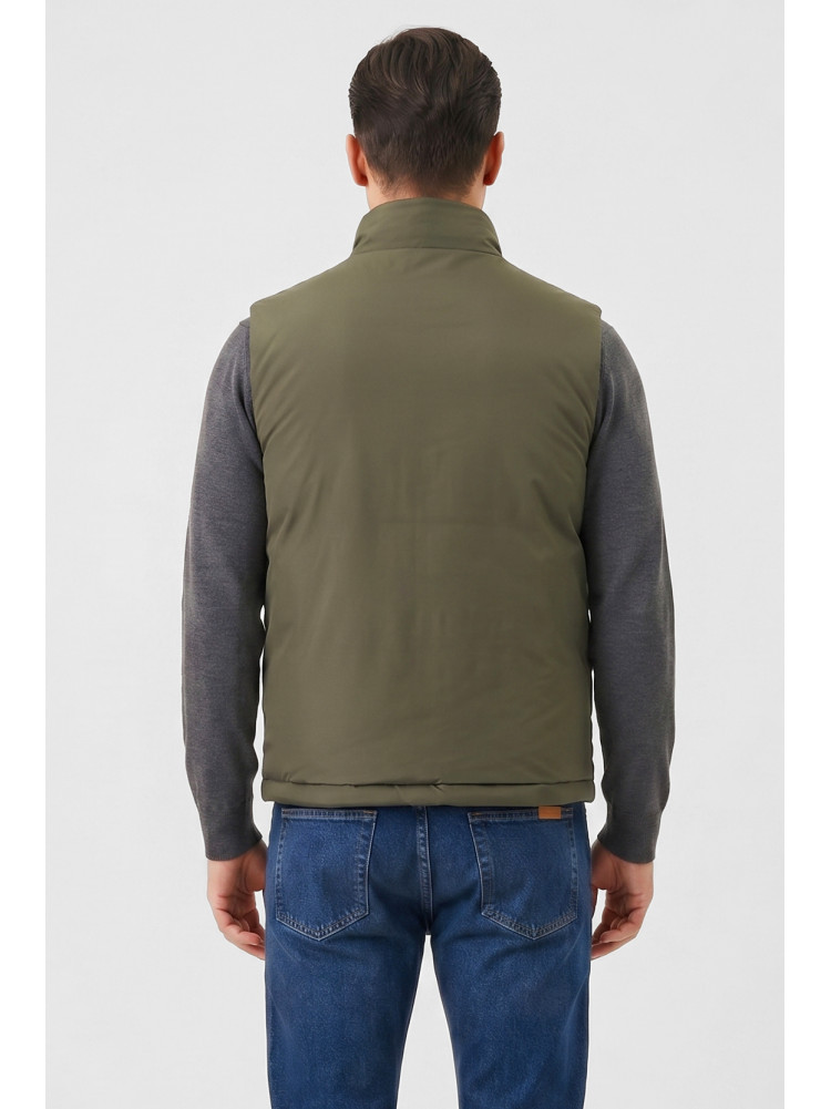 Жилетка мужская демисезонная двухсторонняя цвета хаки 72268 212464C