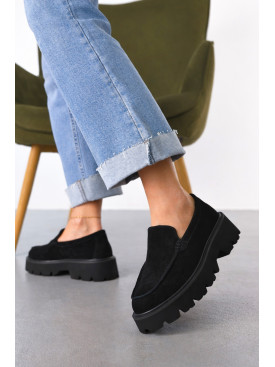 Лофери жіночі чорного кольору натуральна замша 59-1 212467C Лофери жіночі чорного кольору натуральна замша 59-1 212467C