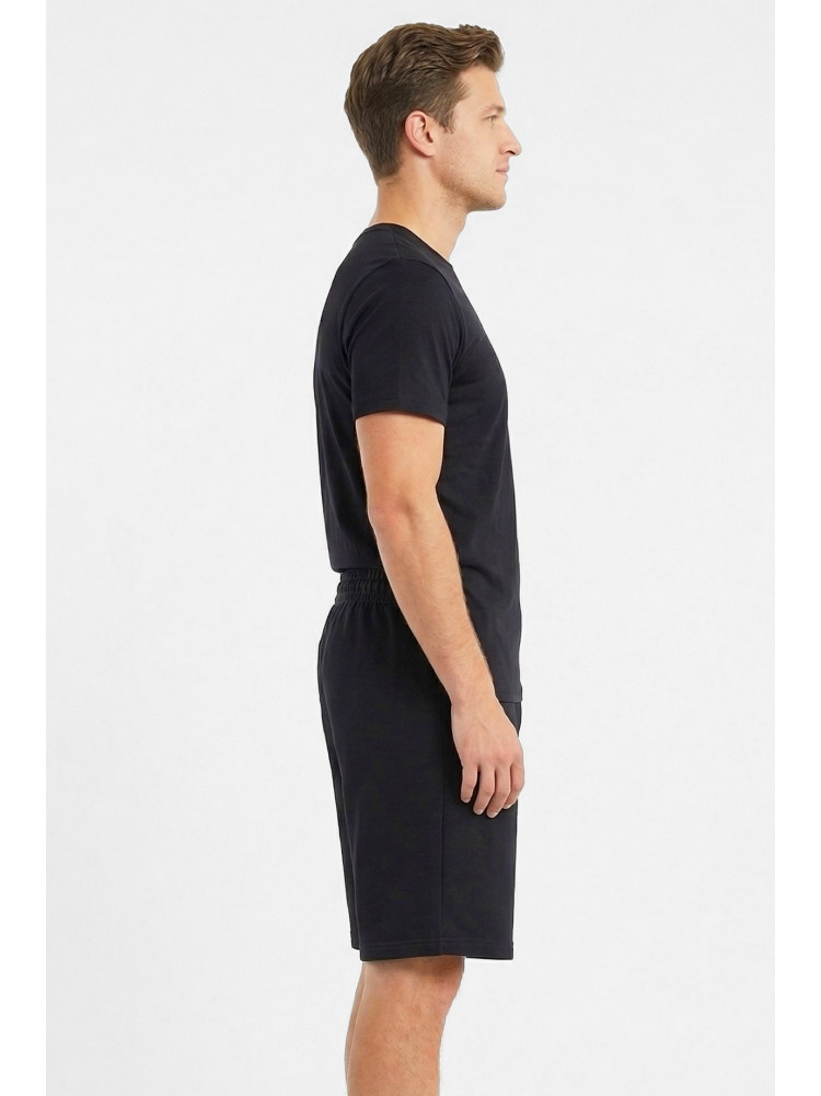 Шорты мужские однотонные черного цвета с принтом 212479C