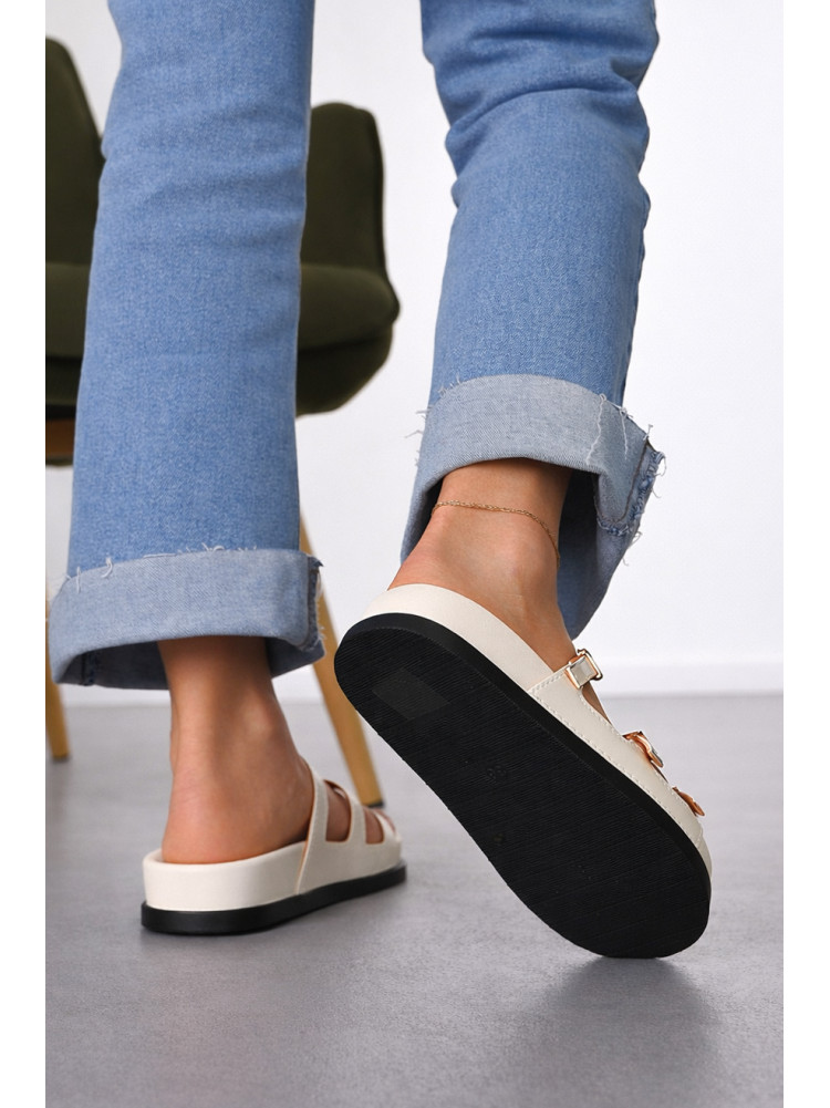 Шлепанцы женские белого цвета QQ111-2 212481C