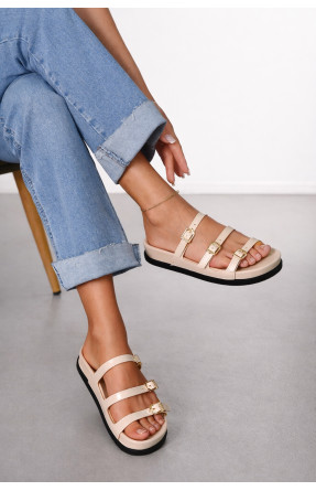 Шлепанцы женские бежевого цвета QQ111-3 212483C