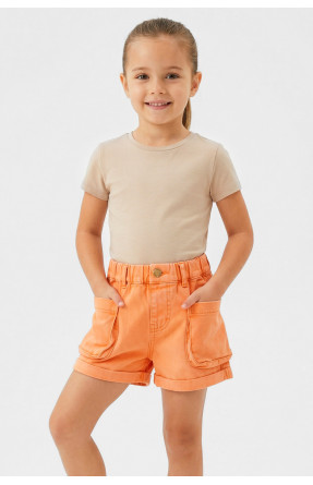 Шорты детские джинсовые для девочки оранжевого цвета 8902 212488C