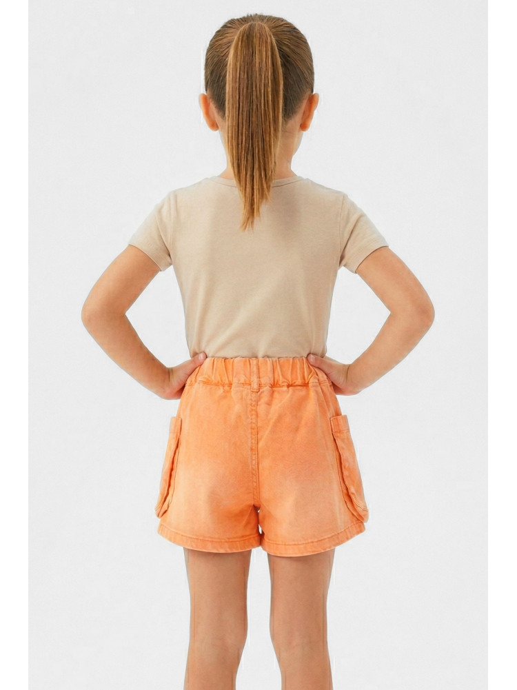 Шорты детские джинсовые для девочки оранжевого цвета 8902 212488C