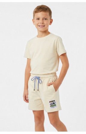 Шорты детские для мальчика молочного цвета 18126 212491C