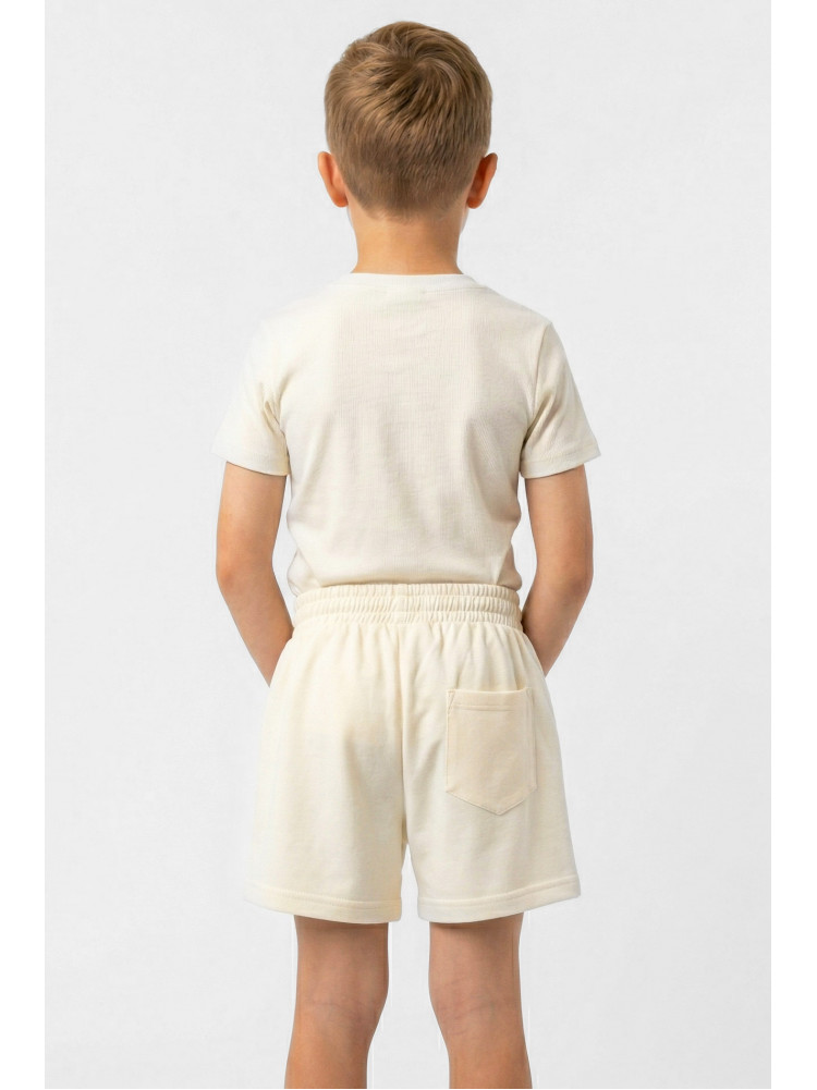 Шорты детские для мальчика молочного цвета 18126 212491C