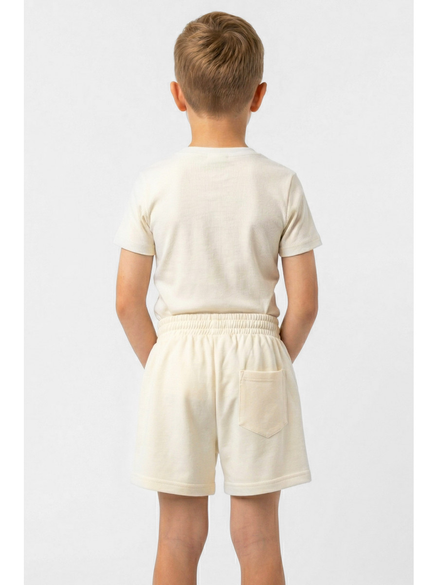 Шорты детские для мальчика молочного цвета 18126 212491C