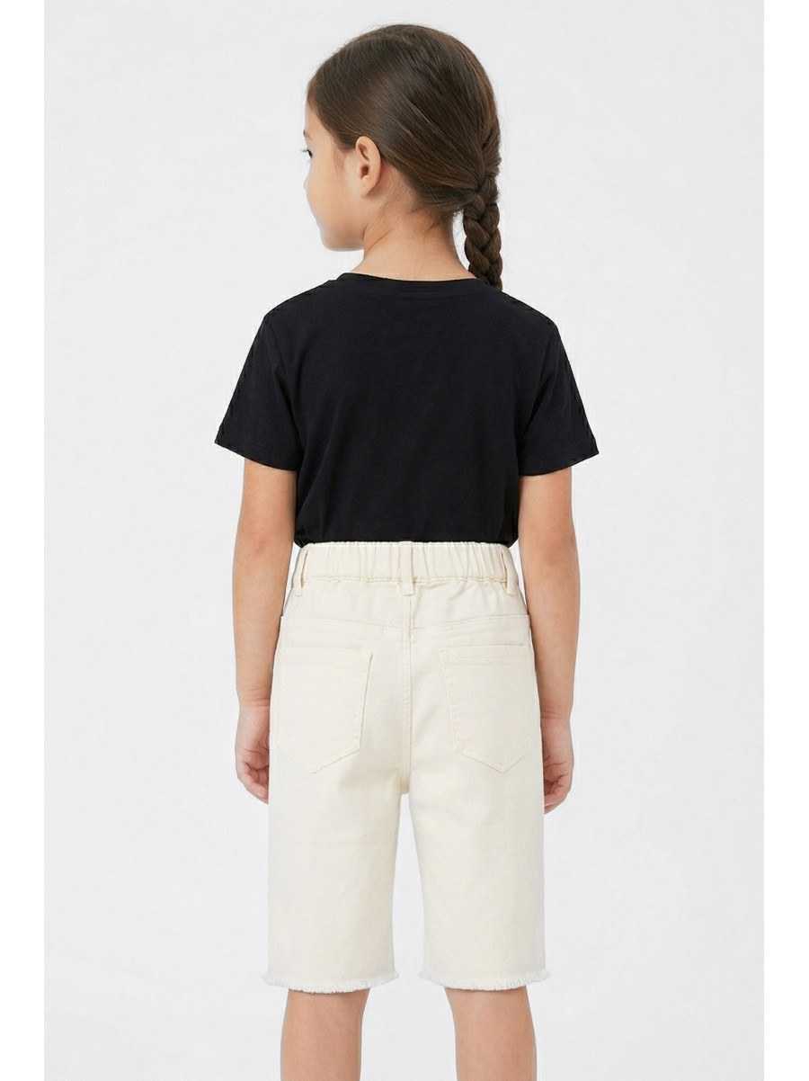 Шорты детские для девочки молочного цвета 2037 212492C