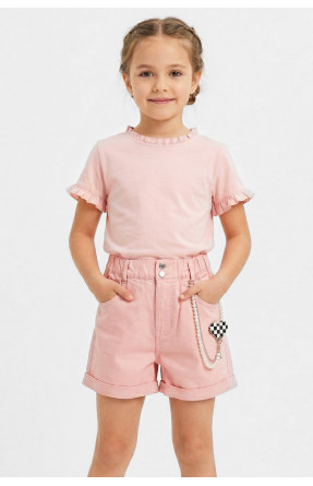Шорты детские для девочки светло-розового цвета 5506 212493C