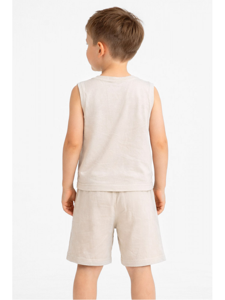 Костюм детский для мальчика светло-бежевого цвета с принтом 11511 212496C