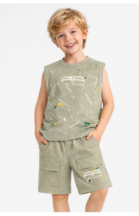 Костюм детский для мальчика зеленого цвета с принтом 11511 212498C