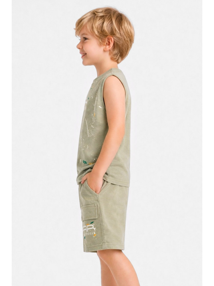 Костюм детский для мальчика зеленого цвета с принтом 11511 212498C