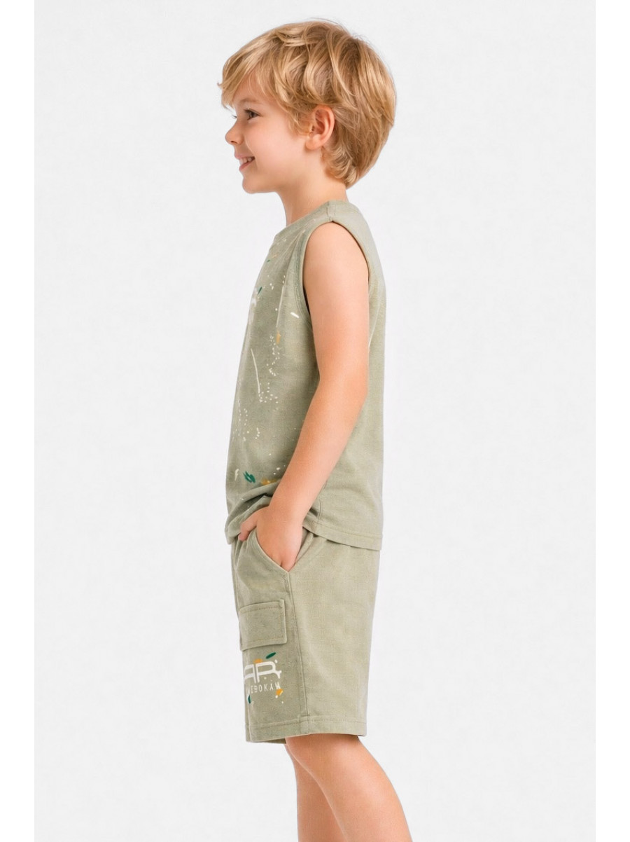 Костюм детский для мальчика зеленого цвета с принтом 11511 212498C